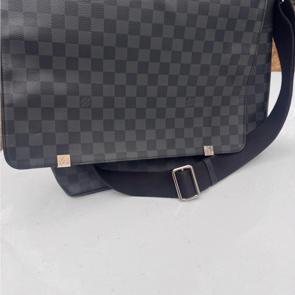 Louis Vuitton Black Checkered Laptop Bag
